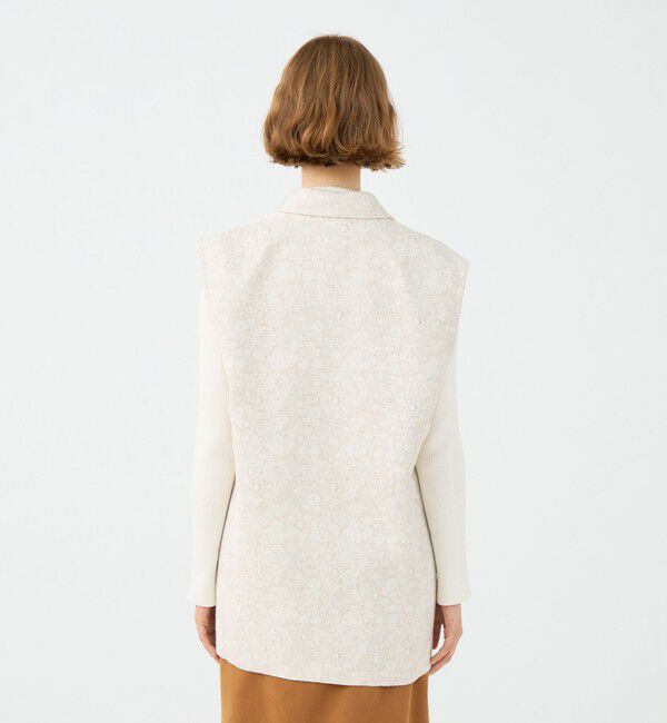 SOULEIADO「ボタニカルジャカード ダブルブレストジレ」|ベスト・ジレ|