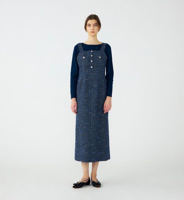 Ballsey「【WEB先行予約】エアリーファンシーツイード ジャンパースカート」|ジャンパースカート|