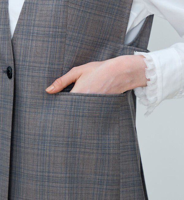 TOMORROWLAND collection「ZELANDER NATURAL STRETCH Vカラージレ」|ベスト・ジレ|