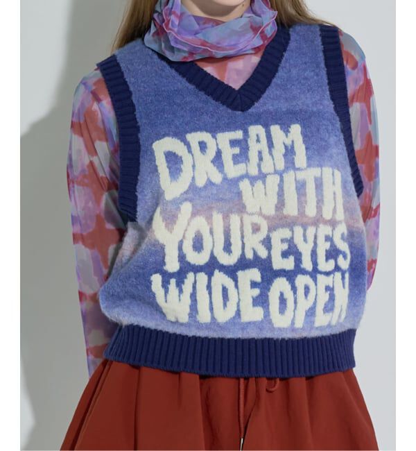 JOINT WORKS「ANNA SUI NYC / アナスイエヌワイシー グラデーションジャガードベスト」|ベスト・ジレ|パープル