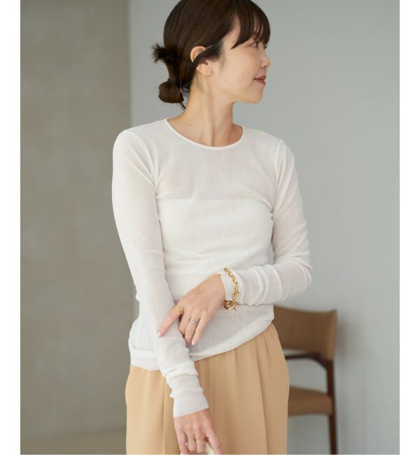 Plage「《追加》Flocky Mesh ロンT」|Tシャツ・カットソー|