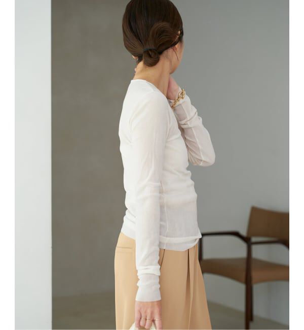 Plage「《追加》Flocky Mesh ロンT」|Tシャツ・カットソー|