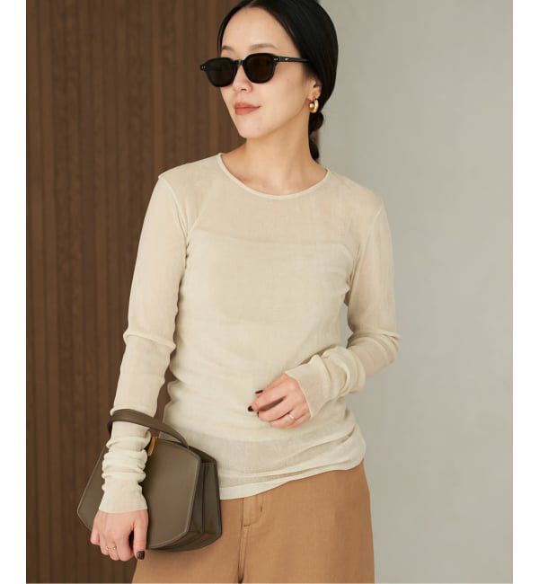 Plage「《追加》Flocky Mesh ロンT」|Tシャツ・カットソー|