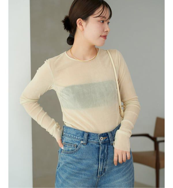 Plage「《追加》Flocky Mesh ロンT」|Tシャツ・カットソー|