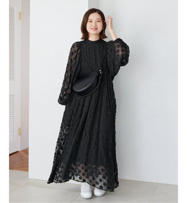 IENA「フラワージャガードボザムドレス」|ワンピース|