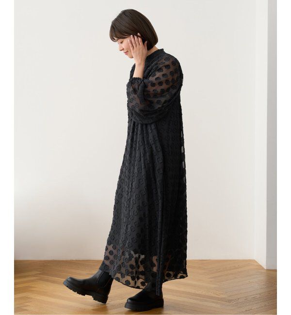 IENA「フラワージャガードボザムドレス」|ワンピース|