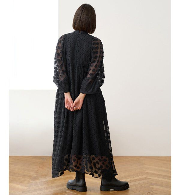 IENA「フラワージャガードボザムドレス」|ワンピース|