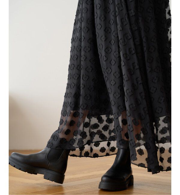 IENA「フラワージャガードボザムドレス」|ワンピース|