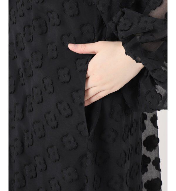 IENA「フラワージャガードボザムドレス」|ワンピース|