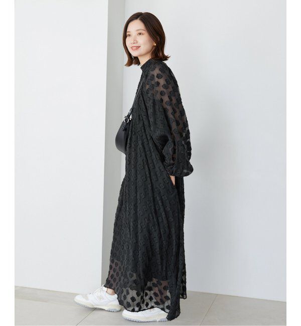 IENA「フラワージャガードボザムドレス」|ワンピース|