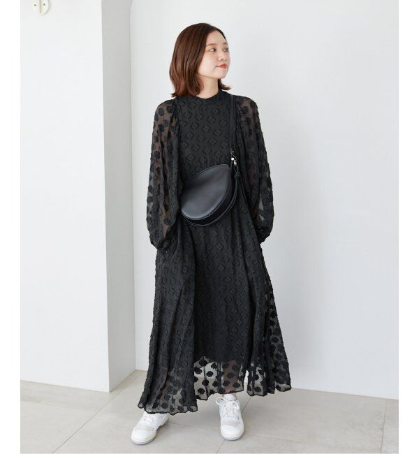 IENA「フラワージャガードボザムドレス」|ワンピース|