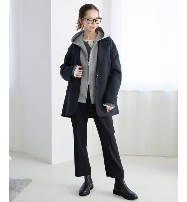 SLOBE IENA「《追加5》ボリュームジップアップフーディー」|パーカー|