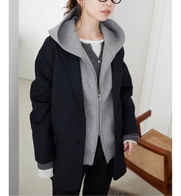 SLOBE IENA「《追加5》ボリュームジップアップフーディー」|パーカー|