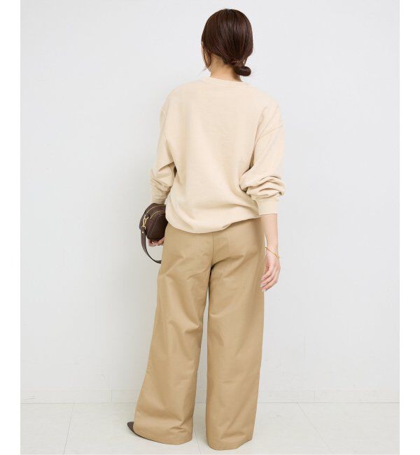 SLOBE IENA「チノタックワイドパンツ」|チノ|