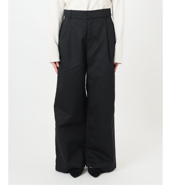 SLOBE IENA「チノタックワイドパンツ」|チノ|