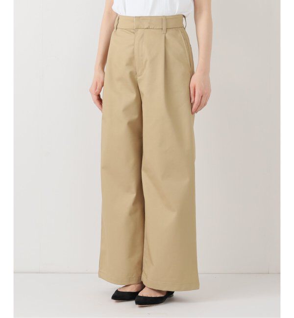 SLOBE IENA「チノタックワイドパンツ」|チノ|