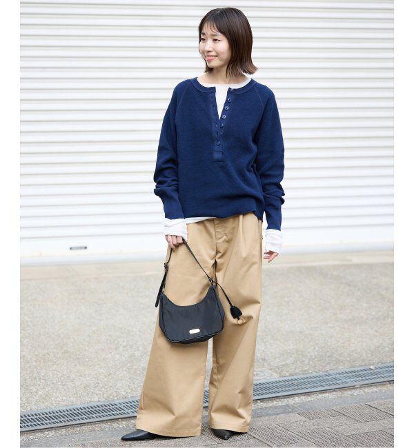 SLOBE IENA「チノタックワイドパンツ」|チノ|