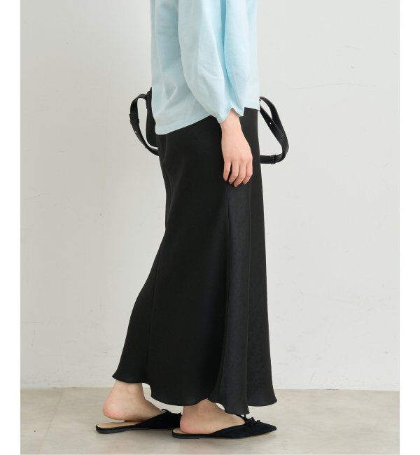 IENA「《追加11》ダブルサテンスカート」|スカート|