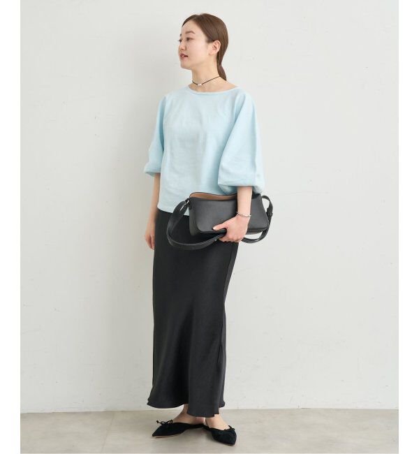 IENA「《追加11》ダブルサテンスカート」|スカート|