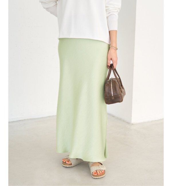 IENA「《追加11》ダブルサテンスカート」|スカート|