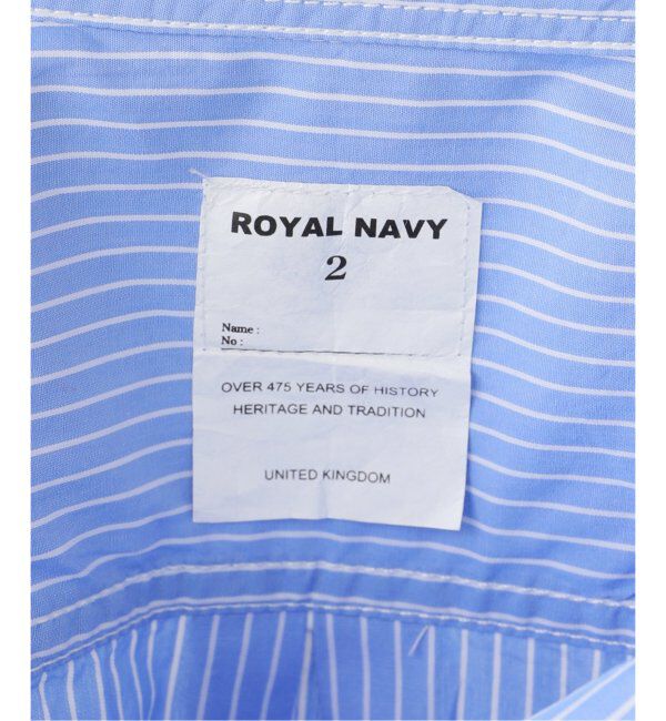 SLOBE IENA「《追加》ROYAL NAVY/ロイヤルネイビー SLOBE別注 バンドカラーシャツ」|シャツ・ブラウス|