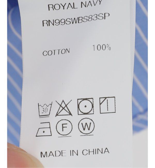 SLOBE IENA「《追加》ROYAL NAVY/ロイヤルネイビー SLOBE別注 バンドカラーシャツ」|シャツ・ブラウス|