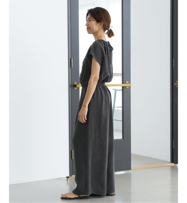 IENA「《追加3》キュプラギャザーネックオールインワン」|オールインワン|