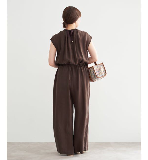 IENA「《追加3》キュプラギャザーネックオールインワン」|オールインワン|