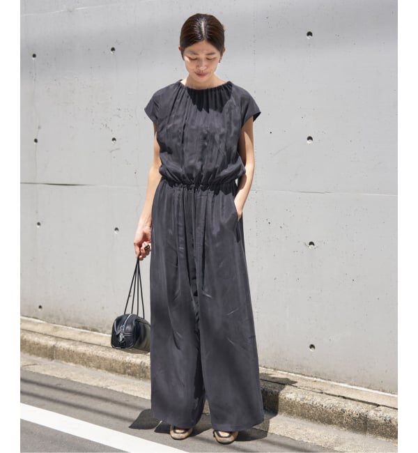 IENA「《追加3》キュプラギャザーネックオールインワン」|オールインワン|