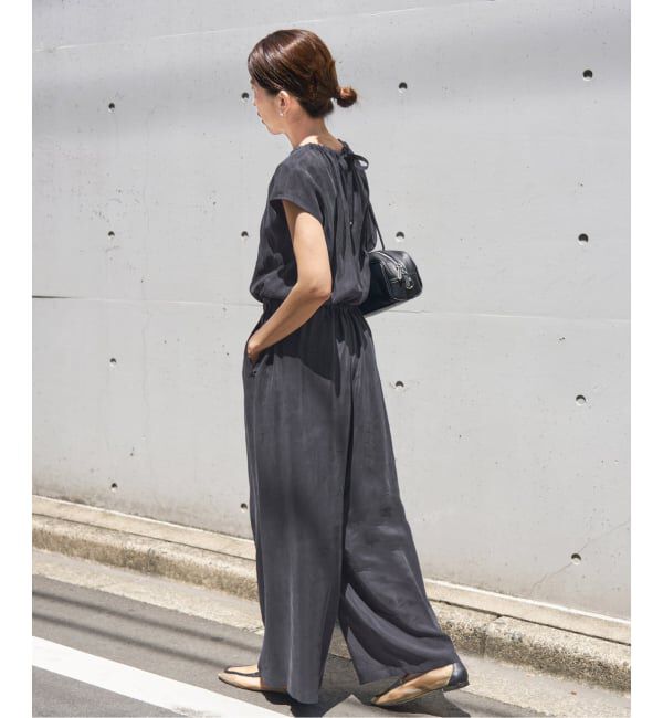 IENA「《追加3》キュプラギャザーネックオールインワン」|オールインワン|