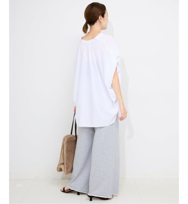 SLOBE IENA「《WEB・一部店舗限定/追加》レーヨンボイルバンドカラーブラウス」|シャツ・ブラウス|