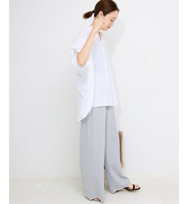 SLOBE IENA「《WEB・一部店舗限定/追加》レーヨンボイルバンドカラーブラウス」|シャツ・ブラウス|