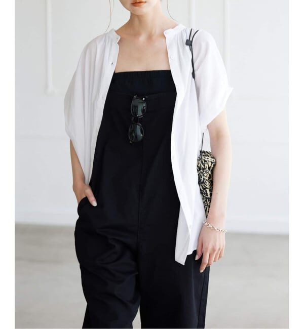 SLOBE IENA「《WEB・一部店舗限定/追加》レーヨンボイルバンドカラーブラウス」|シャツ・ブラウス|