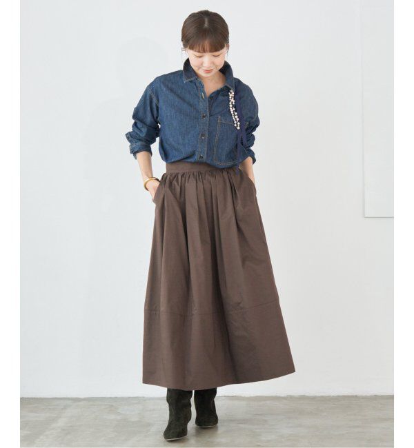 IENA「タフタトリミングスカート」|スカート|