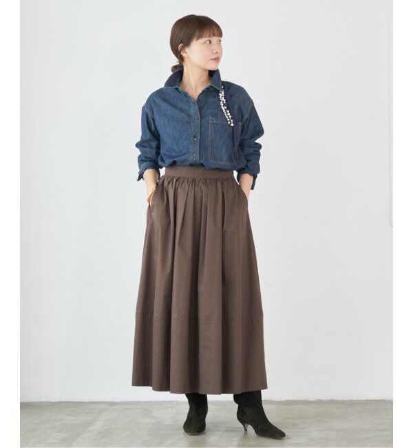 IENA「タフタトリミングスカート」|スカート|
