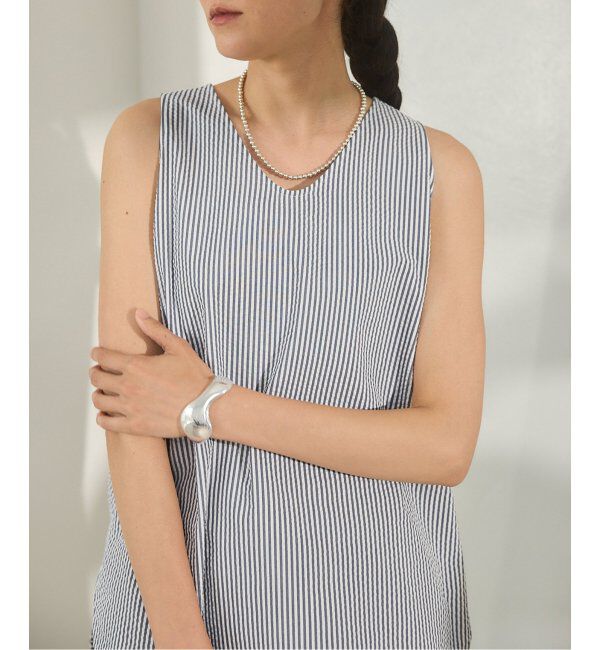 IENA「BLACK シアサッカータンクトップ」|シャツ・ブラウス|