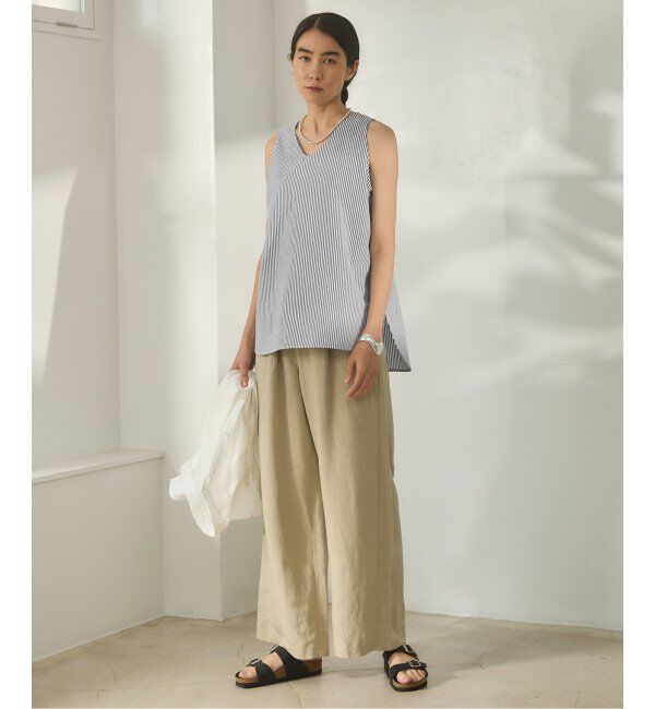 IENA「BLACK シアサッカータンクトップ」|シャツ・ブラウス|