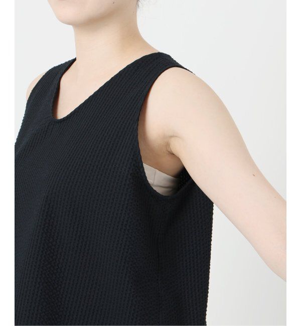 IENA「BLACK シアサッカータンクトップ」|シャツ・ブラウス|