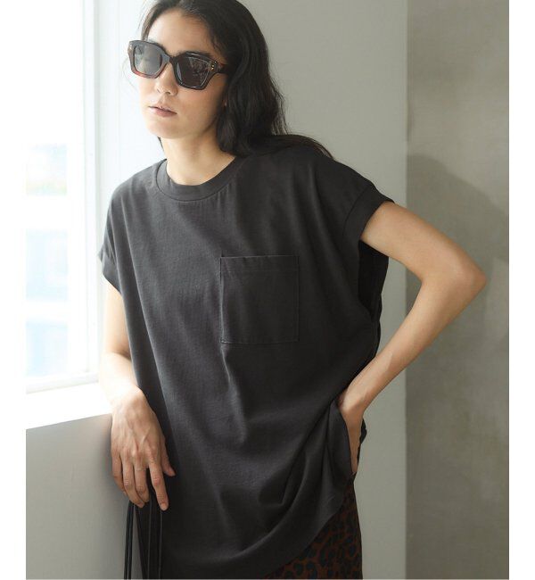 IENA「BLACK ポケットTシャツ」|Tシャツ・カットソー|