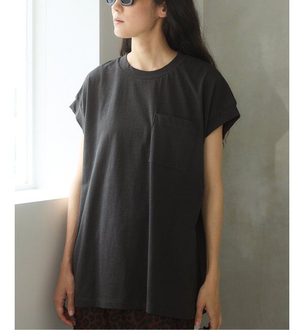 IENA「BLACK ポケットTシャツ」|Tシャツ・カットソー|