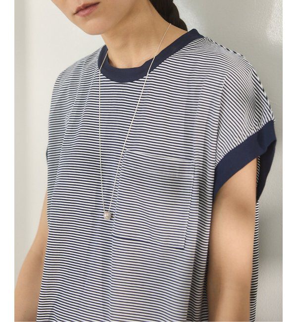 IENA「BLACK ポケットTシャツ」|Tシャツ・カットソー|ネイビー A