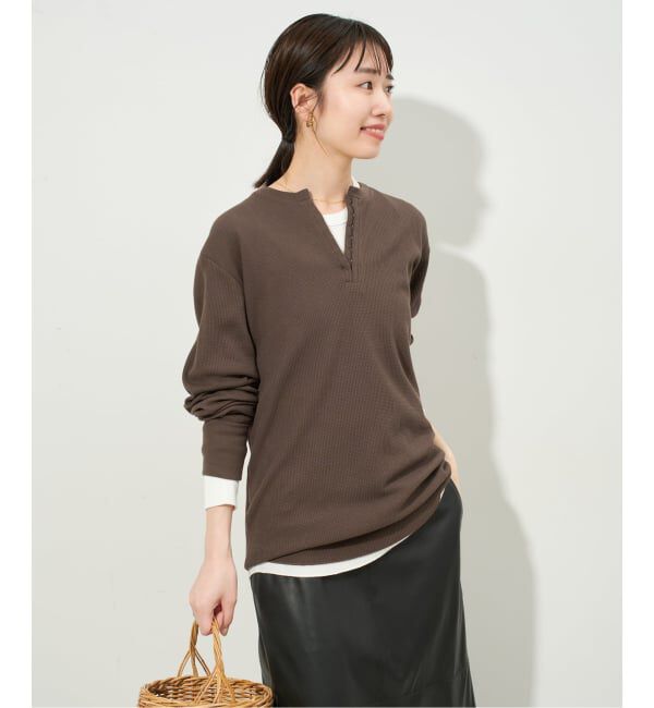 SLOBE IENA「HANES/ヘインズ SLOBE別注 WAFFLE 2パックカットソー」|Tシャツ・カットソー|