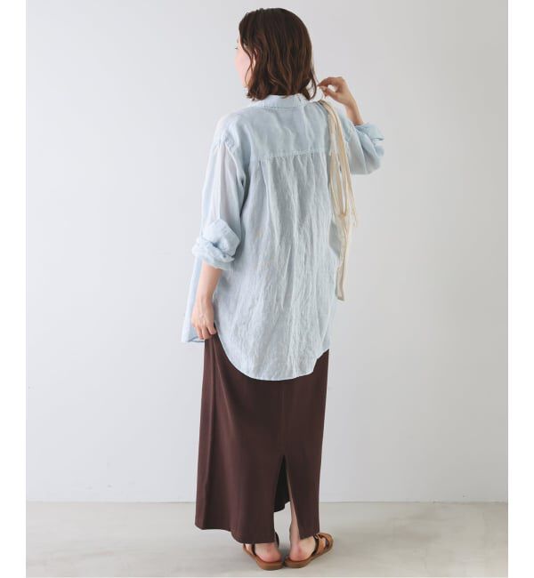 SLOBE IENA「《追加2》リネンコットンレギュラーシャツ」|シャツ・ブラウス|