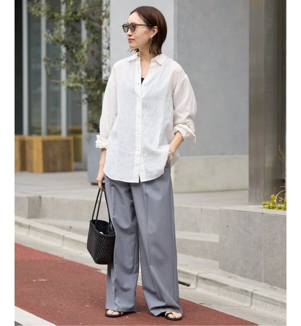 SLOBE IENA「《追加2》リネンコットンレギュラーシャツ」|シャツ・ブラウス|