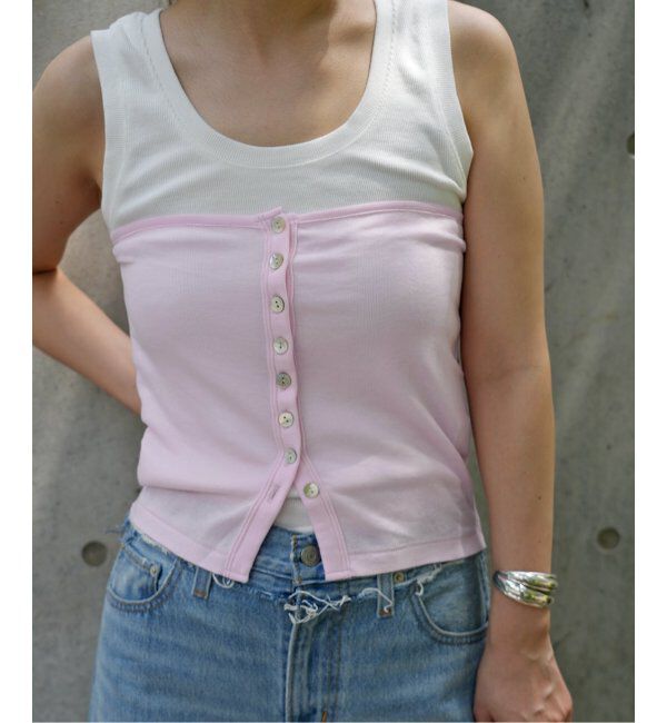 SLOBE IENA「miller/ミラー SLOBE別注 シアーカットソービスチェ」|チューブトップ|