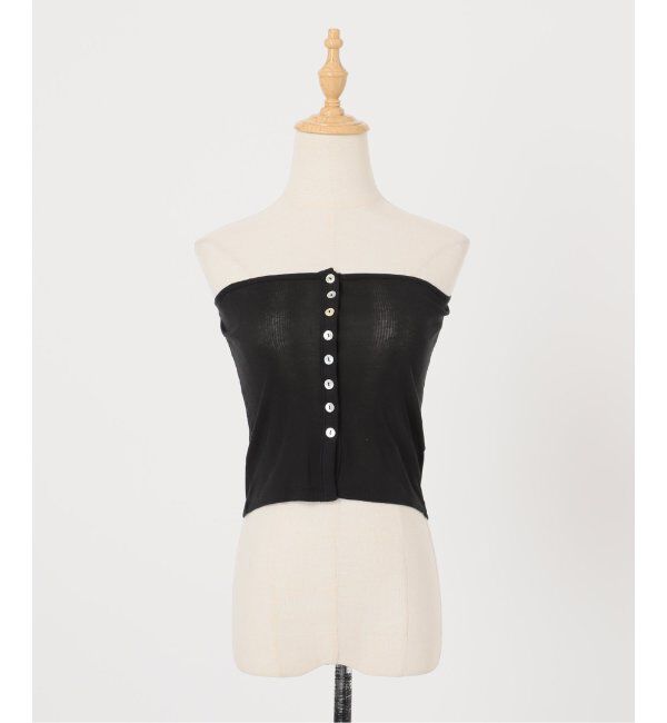 SLOBE IENA「miller/ミラー SLOBE別注 シアーカットソービスチェ」|チューブトップ|