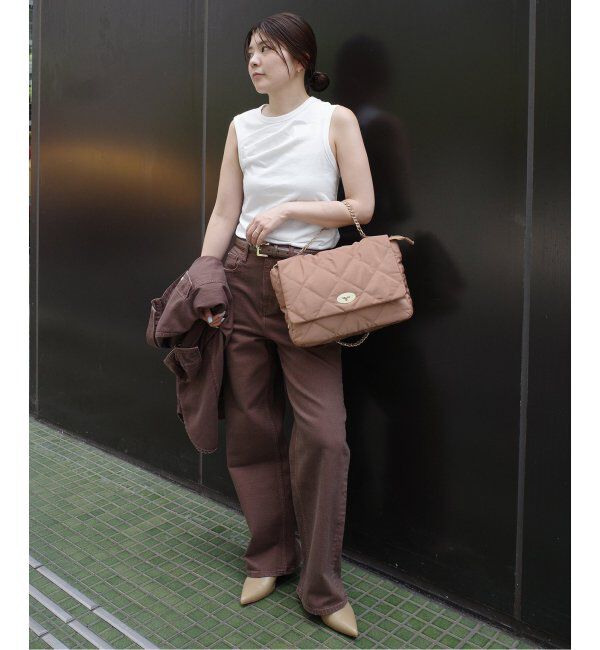 SLOBE IENA「Serque/セルク ギャザーノースリーブ」|タンクトップ|