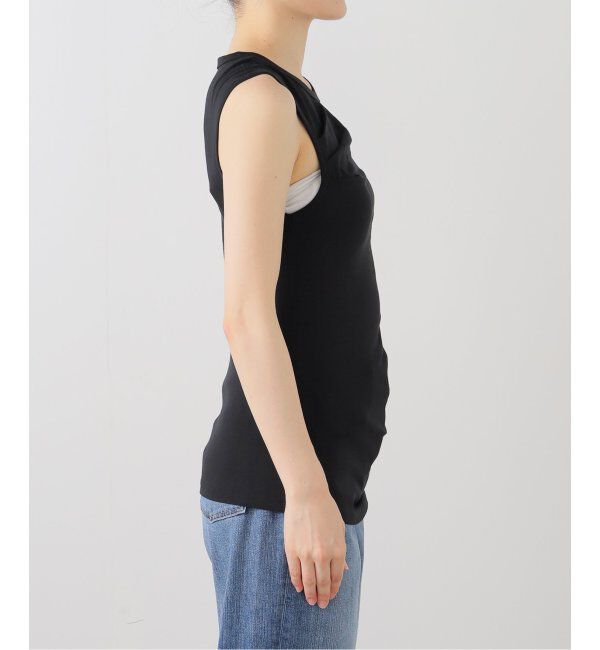 SLOBE IENA「Serque/セルク ギャザーノースリーブ」|タンクトップ|
