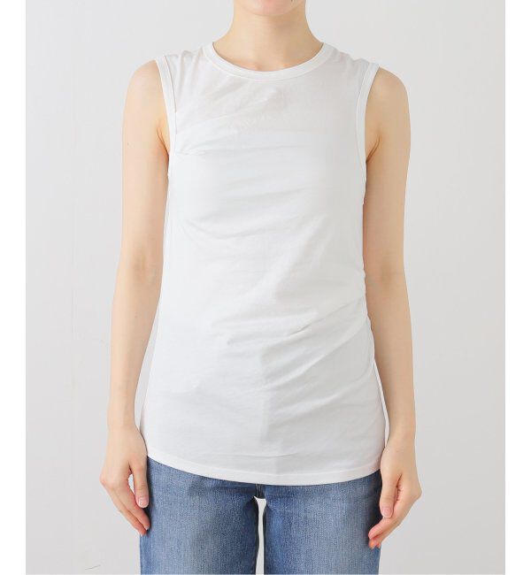 SLOBE IENA「Serque/セルク ギャザーノースリーブ」|タンクトップ|