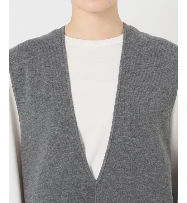 SLOBE IENA「《WEB限定/追加3》ダブルフェイスニットベスト」|ベスト・ジレ|